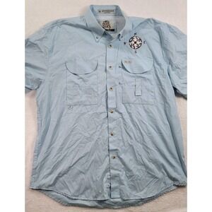 Tiger Hill Vented Button Down Fishing Short Sleeve Shirt Key West Compass XL